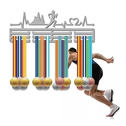 Stylish Iron Medal Hanger - Football/Running Wall Stand for Home, Gymnastics, Swimming, and Competition Badges