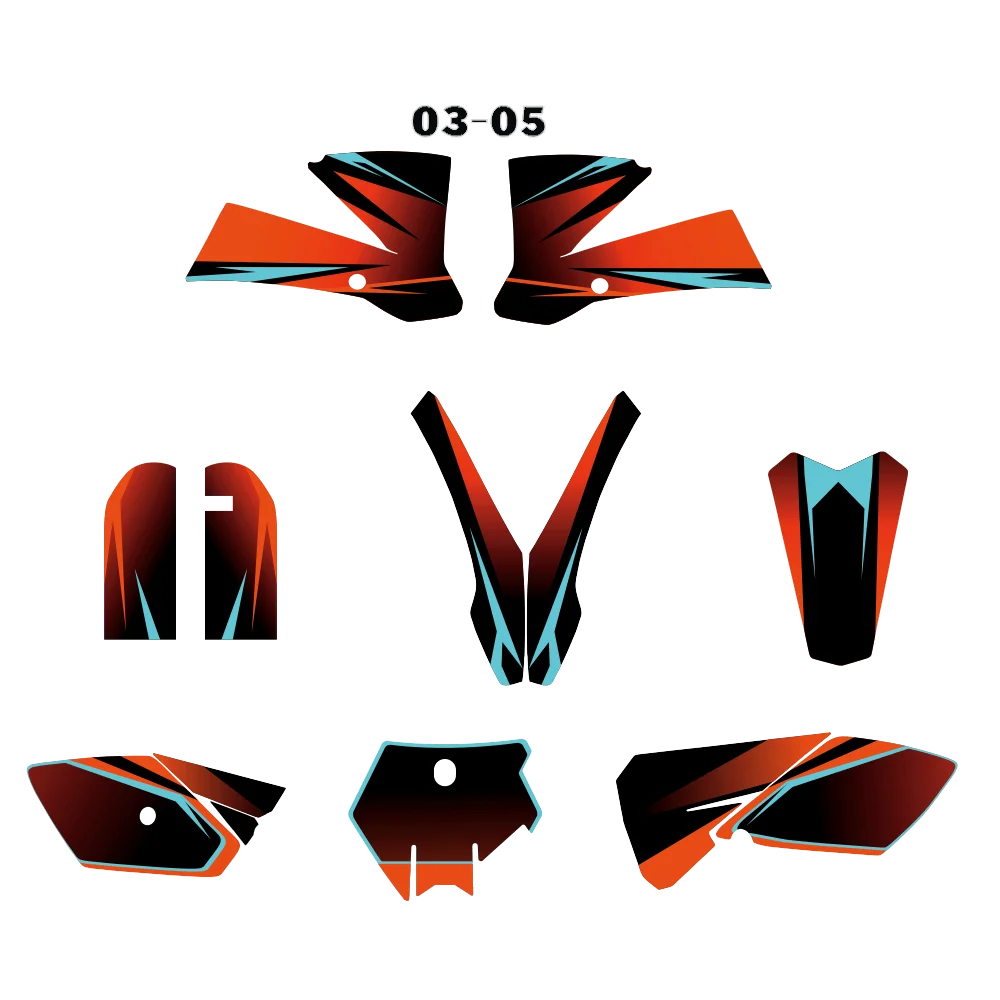 Fit For SX85 SX 85 2003 2004 2005 2006-2012 Full Graphics Decals Stickers Kit Motorcycle Background Custom Number