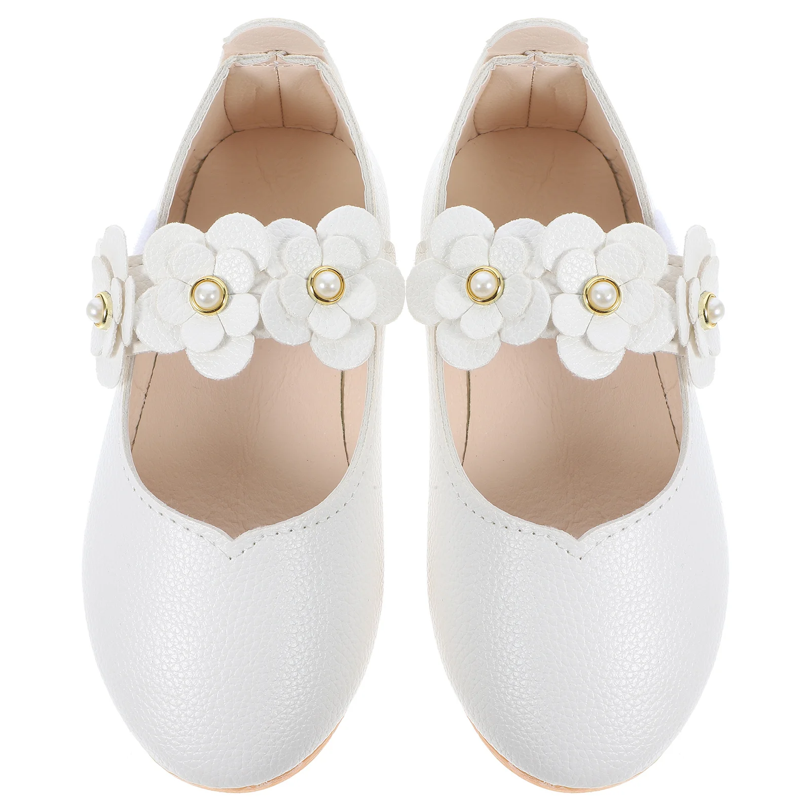 1 زوج الأطفال وحيد الأحذية تصميم أنيق تنفس مادة مريحة منع رائحة القدم الأبيض حجم 26 Eu27 Us95 Uk10