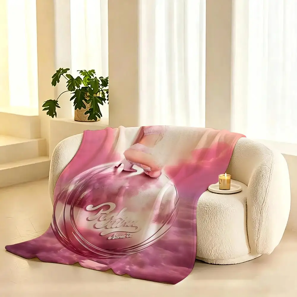 K-Kenia Os Pink-Aura singer Throw Lightweight 240g Flannel Blanket Soft Skin-friendly for Summer Cooling