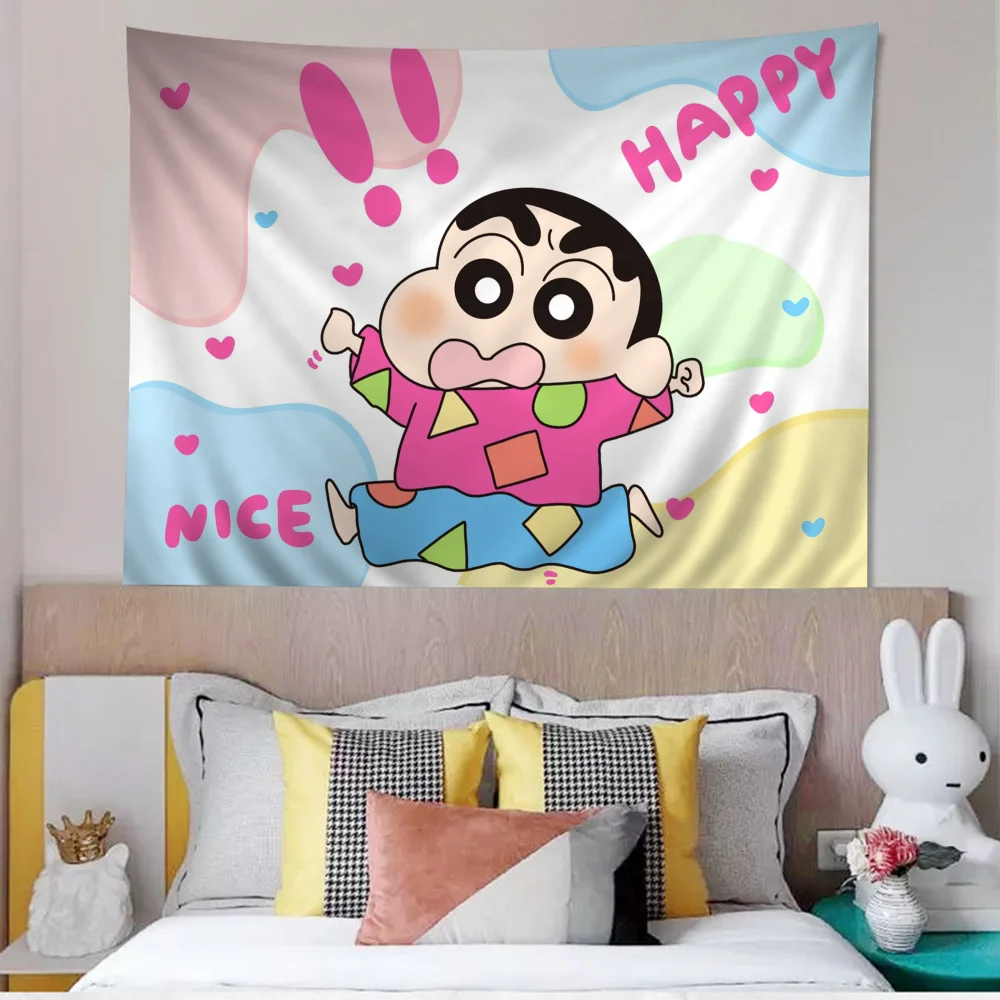 Crayon S-Shin C-Chan Anime Cartoon Tapestry Art Science Fiction Room Home Decor Wall Hanging Sheets