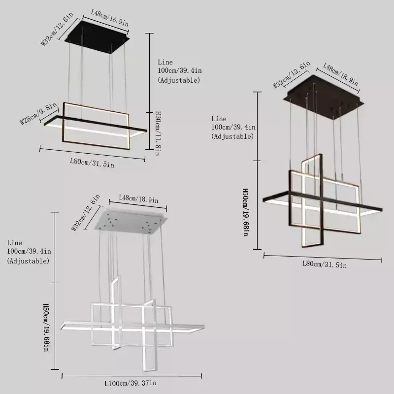 Candelabros de techo geométricos de arte creativo LED moderno, lámpara colgante para sala de estar, comedor, decoración del hogar, accesorios de brillo