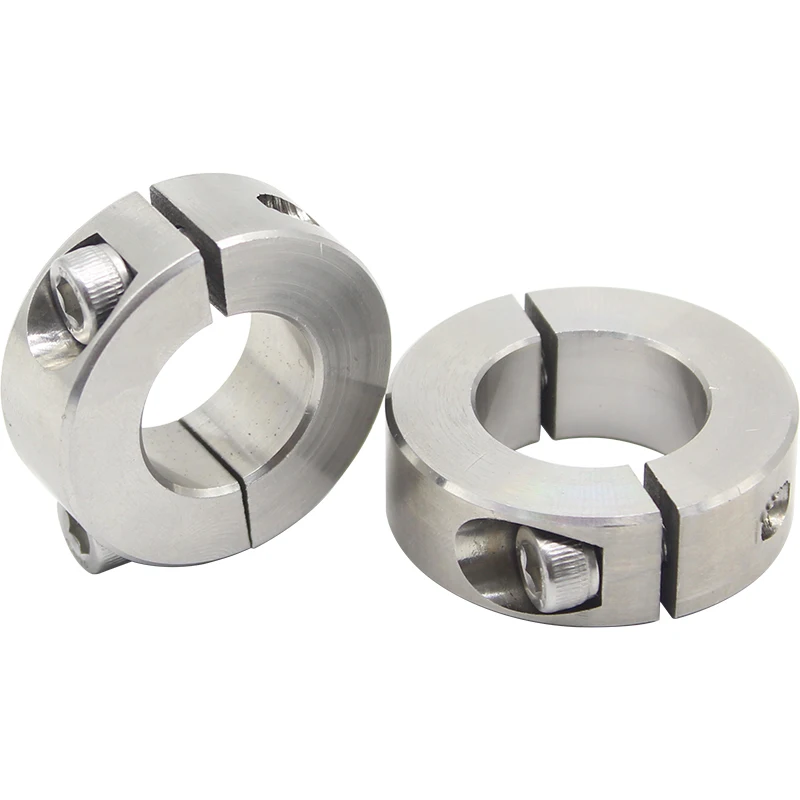 304 Aluminum alloy fixed lock limit ring dual separation independent optical axis collar ring, diameter 6-75 mm, with screws