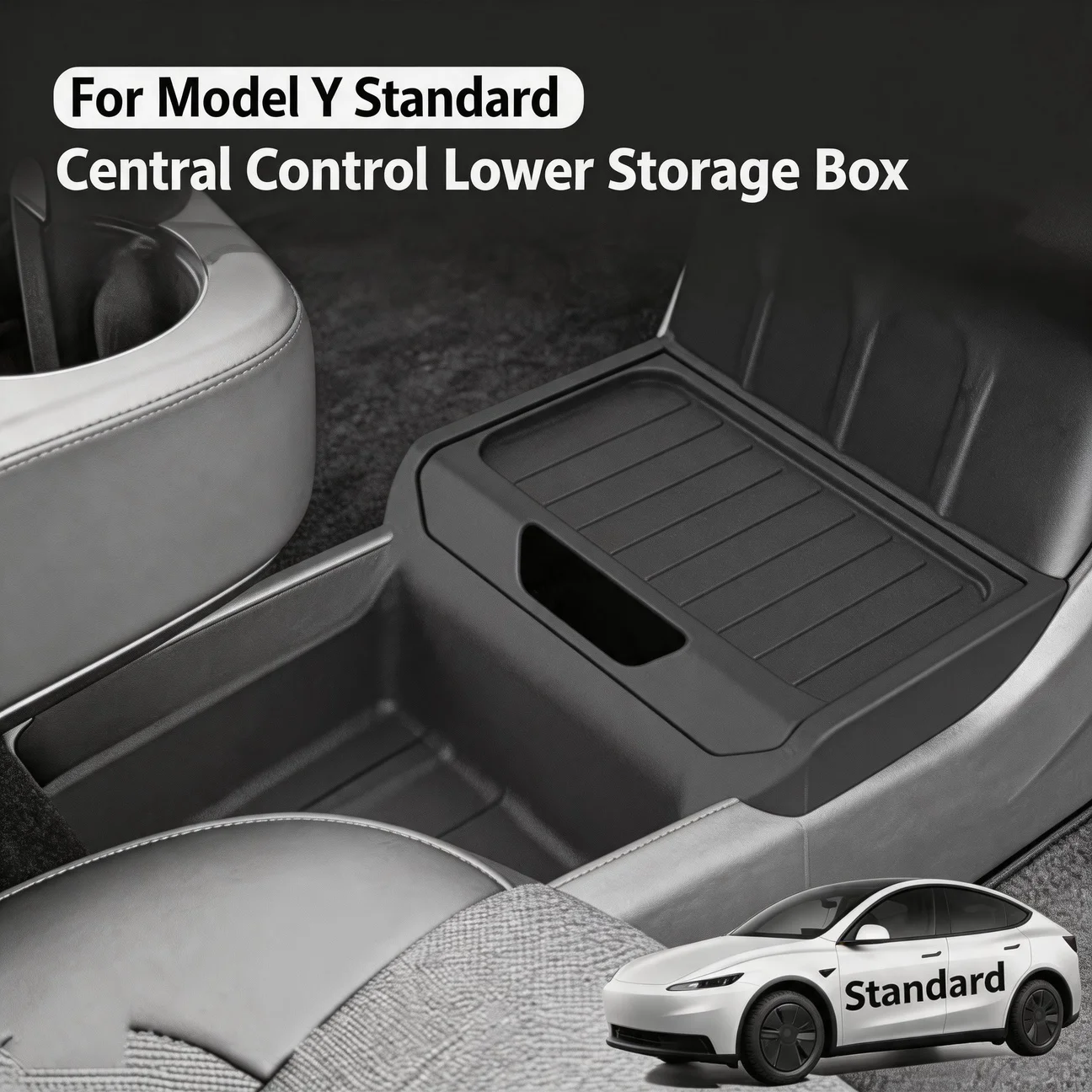 

Storage Organizer Box Armrest Box Storage Tray Lower Storage Manager For Tesla Model Y Standard 2026 Center Console Accessories