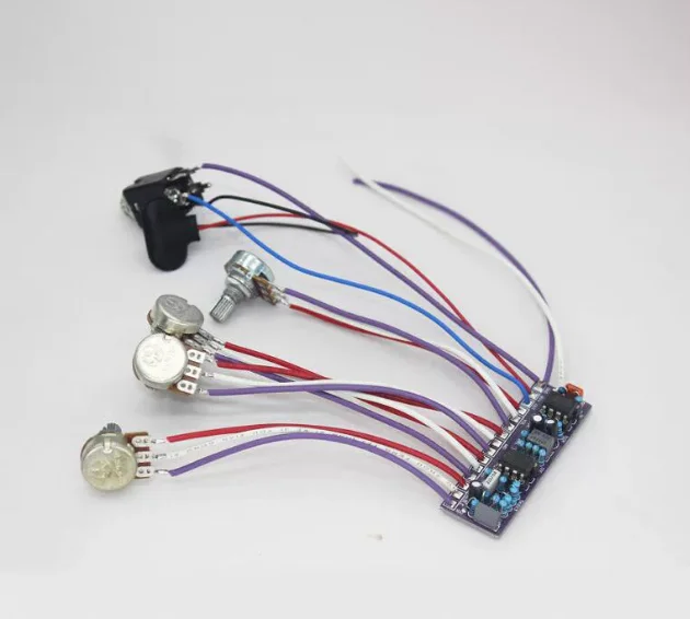 DIY Bass Bass Guitar Retrofit Upgrade with Built-in Three-piece Front Stage Circuit Analysis RB400 Preamp EQ