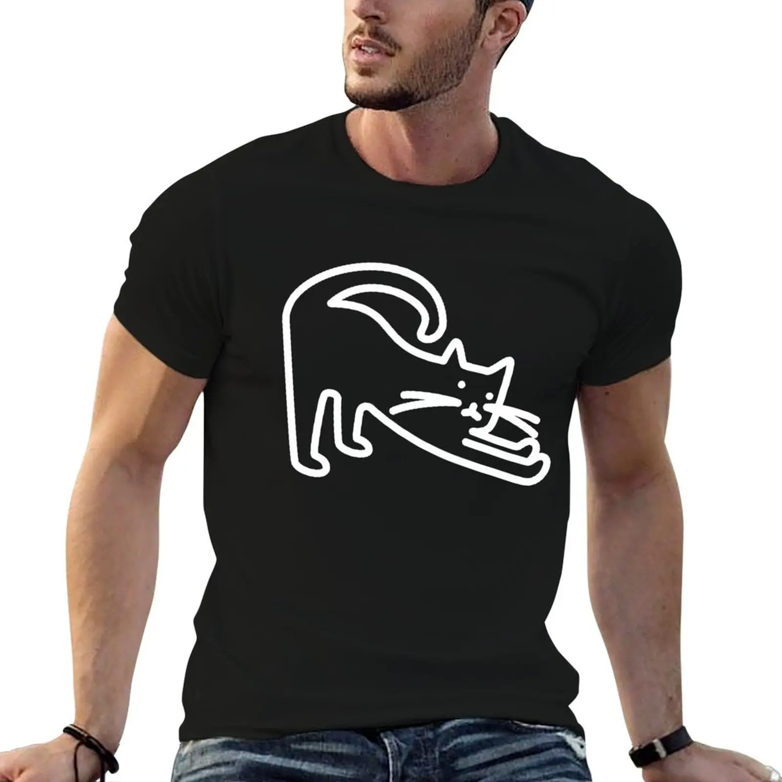 

Murphy Cat Stretch T-Shirt man t shirts cotton t shirts for man cotton soft T-Shirt