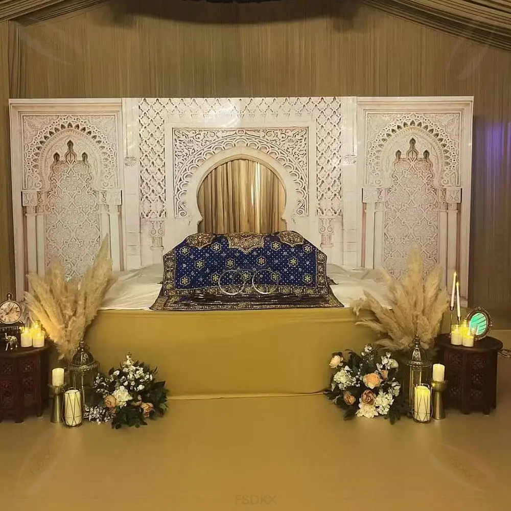 Luxury Events Design Backdrop Wall Square White Pvc Backdrop Wedding Stage Arch Backdrop Stand for Wedding Events