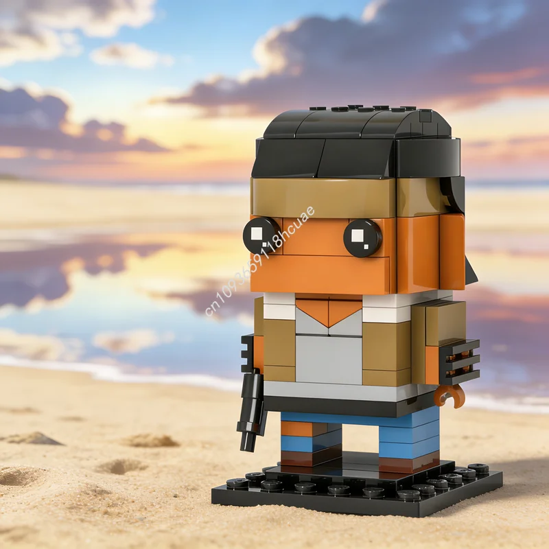 

160 деталей MOC Brickheadz: Модель Аликс из Half-Life 2, конструктор, архитектурный набор, DIY, креативная идея, рождественский подарок, развивающая игрушка, кирпичики