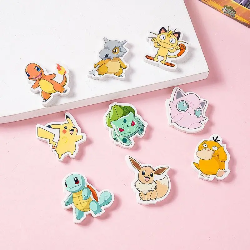 Pokémon and Psyduck stamped individually packed erasers, student stationery prizes, clean school supplies view 3