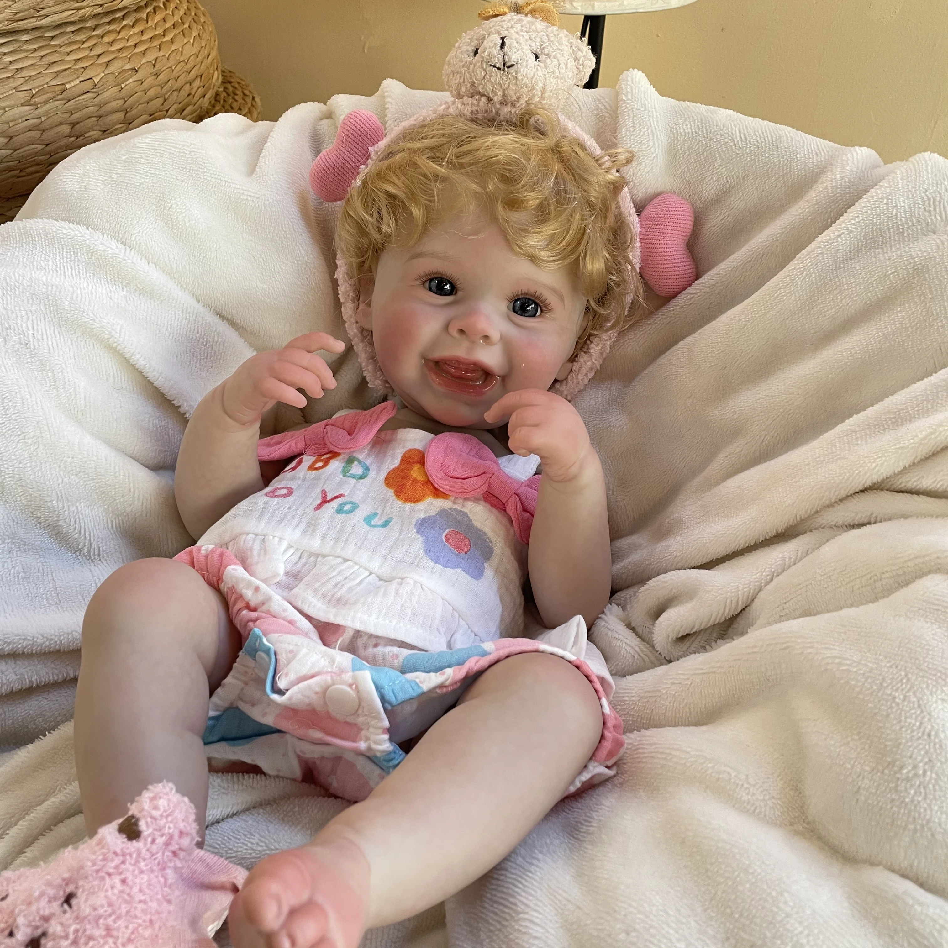 45Cm Harper Meisje Bebe Reborn Poppen Hele Siliconen Vinyl Pop Geschilderd Pasgeboren Baby Poppen Voor Kid 'S X'mas Cadeau Muñecas Reborn