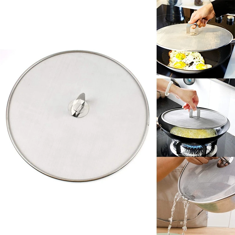 Protezione antigrasso per copertura pentola antispruzzo per padella, coperchio per padella resistente alla temperatura, accessori da cucina per utensili da cucina per olio