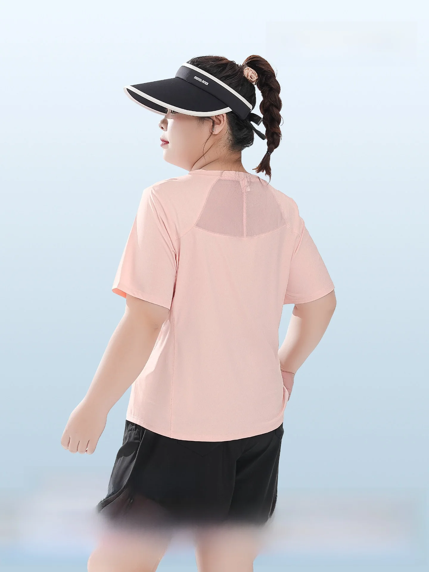 

Large Size Women's Qui Dry Cool Feeling Sport Yoga Fitn Running Sun Protection ort Sve T-irt Breathable Slimming