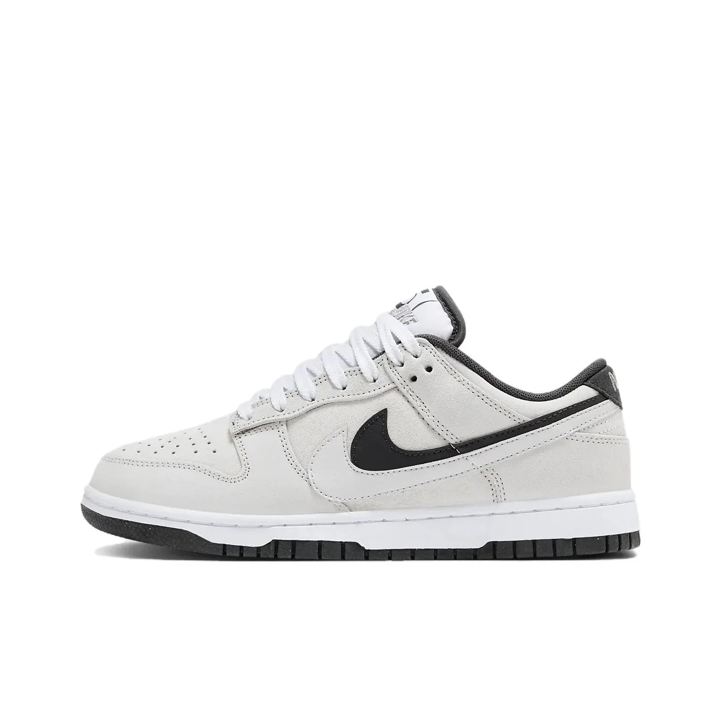 Nike Dunk Low Double Swoosh Leather Low top Skateboard Shoes Women's White HV1800-101