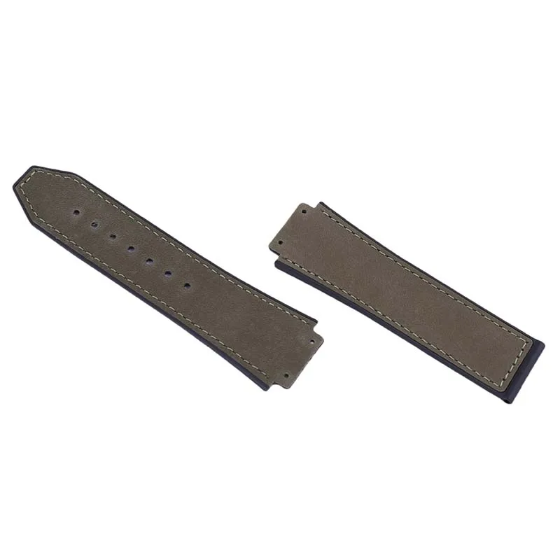 Accesorios para reloj, correa de reloj de cuero esmerilado compatible con Hublot Big Bang, pulsera deportiva de goma de 26x19mm