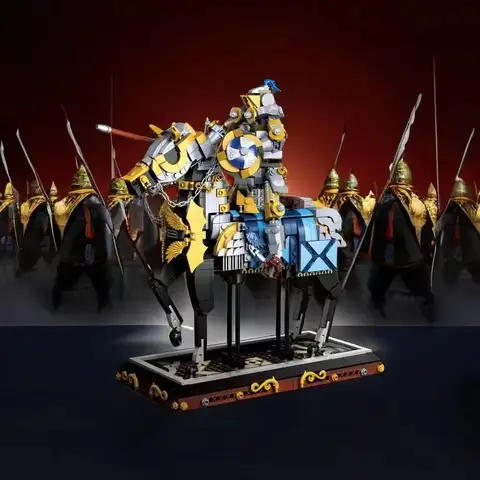 1247개 기술적 MOC 아이디어 중세 기사 블록 조립 모델 DIY 장난감 어린이 생일 선물 세트