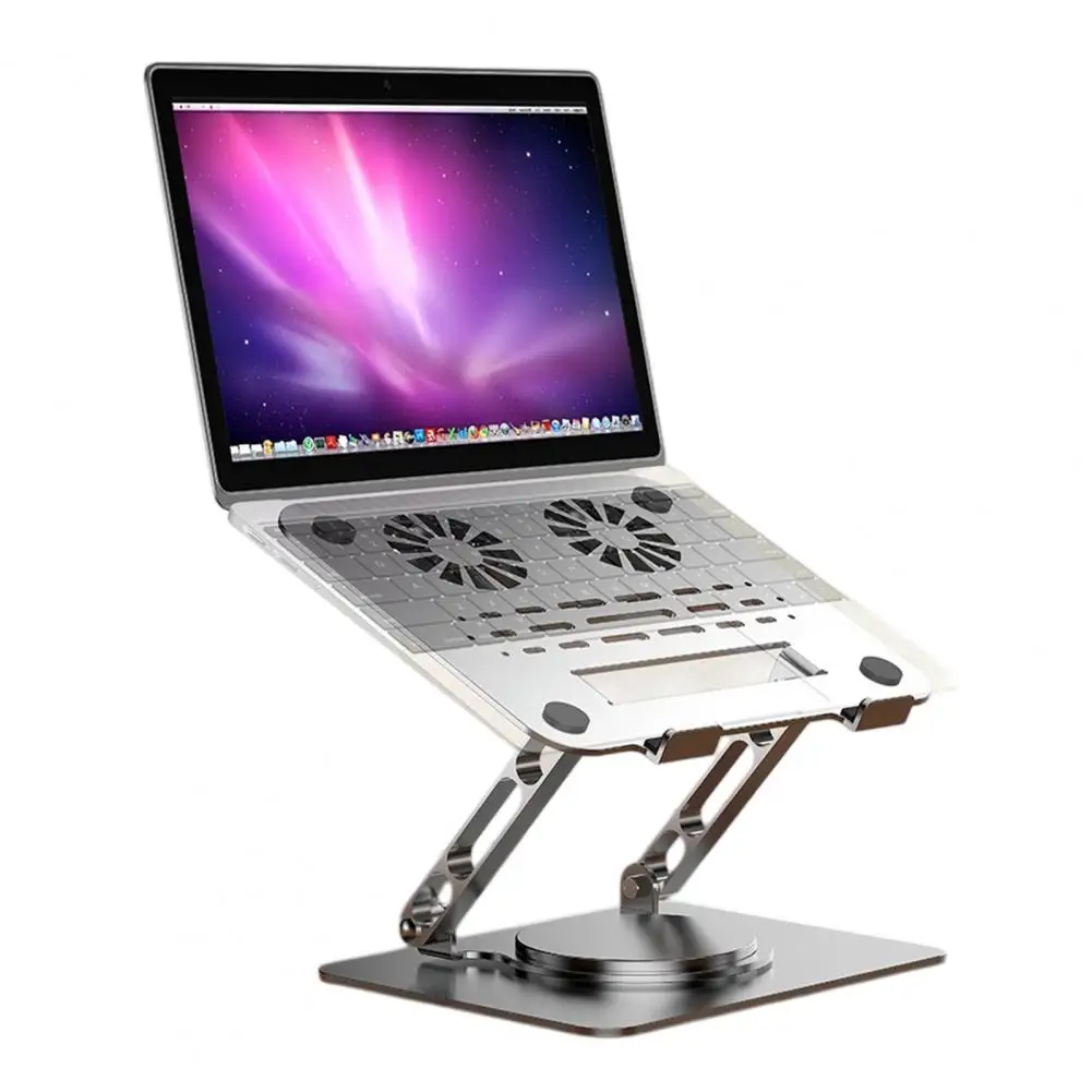 360 Rotating Computer Holder Adjustable Laptop Stand Foldable Laptop Stand for Desk Portable Height Adjustable Computer Riser