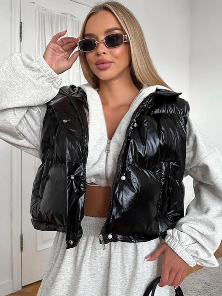 

Теплые парки, женские пальто на молнии, осень-зима 2022, розовый, черный жилет, пальто цвета хаки, повседневные жилеты с высокой талией, элегантные куртки Y2k, толстые