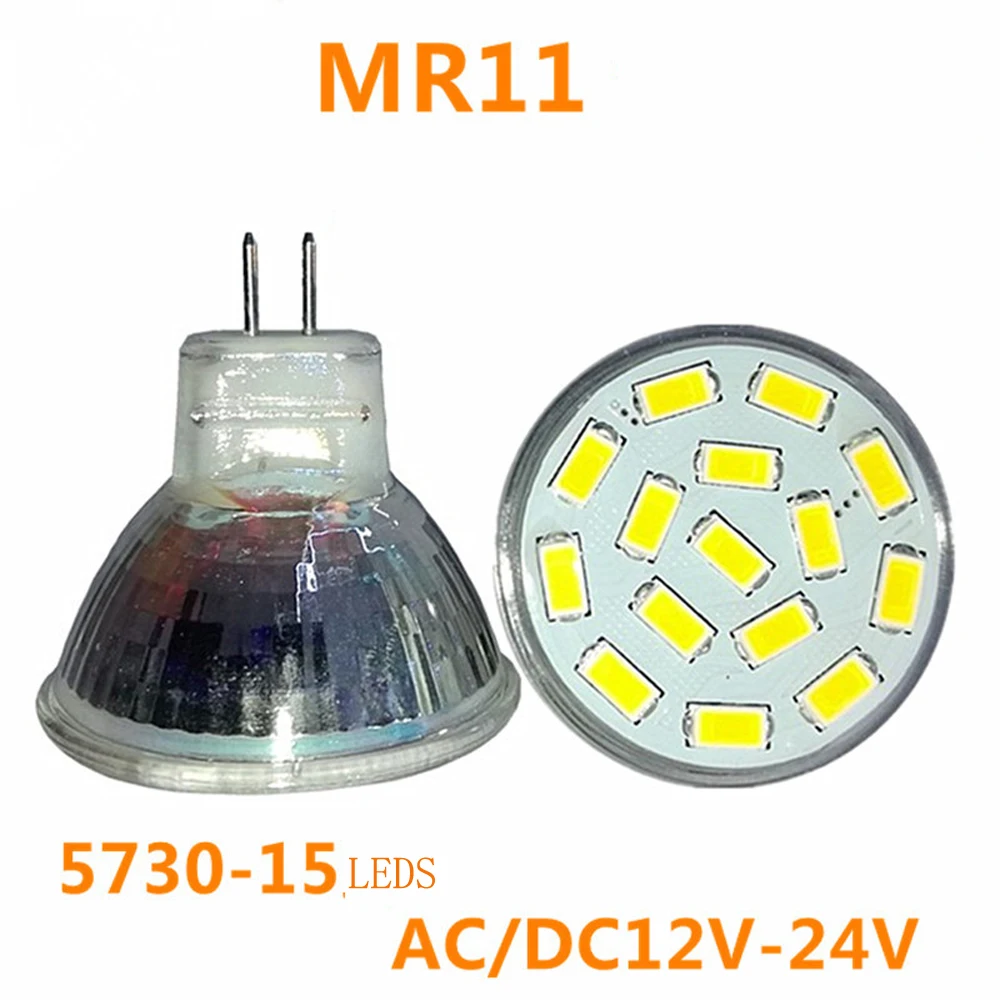 

10pcs 12v 24V Mr11 LED Bulb 3W 5730 15 LEDS Diameter 35mm Mini LED Spotlight Mr11 Spotlight Bulb CE Warm White White