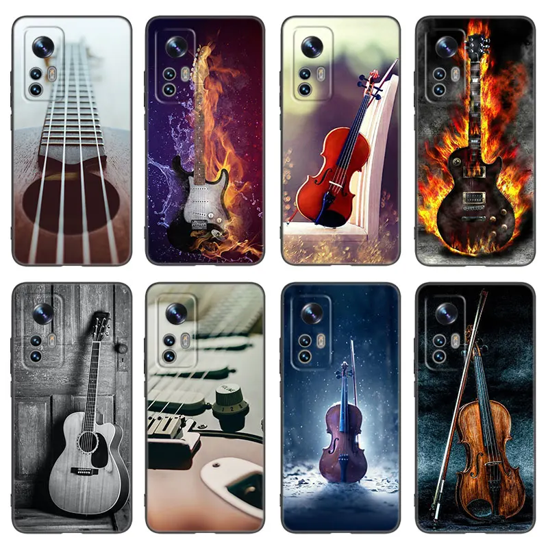 Music Score Musical Violin Guitar Phone Case For Xiaomi Mi 9SE 9T 10T 11i 11T Lite NE POCO C40 F3 M3 X3 GT NFC M4 X4 Pro 5G