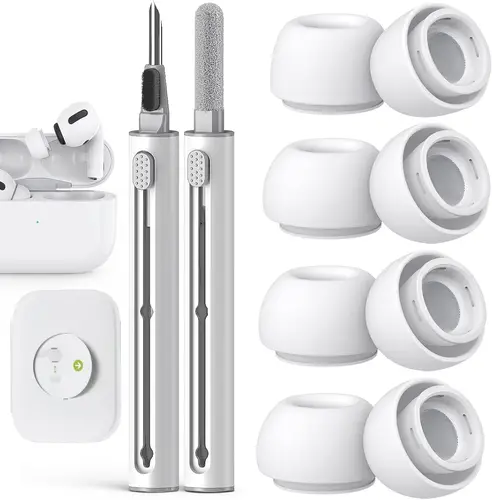 KUTOU 4 Pairs Liquid Silicone Ear Tips for Airpods Pro 1 2 Noise Reduction Pad Earplugs Boxed Ear Caps Comes with Cleaning Pen - Image 10