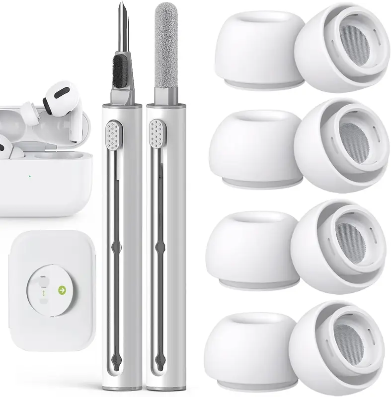 KUTOU 4 Pairs Liquid Silicone Ear Tips for Airpods Pro 1 2 Noise Reduction Pad Earplugs Boxed Ear Caps Comes with Cleaning Pen - Image 10