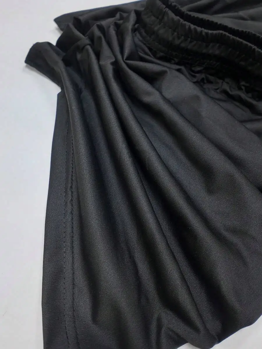 

Black Elastic Waist Shorts With Drawstring Pockets Streetwear Casual Summer Shorts