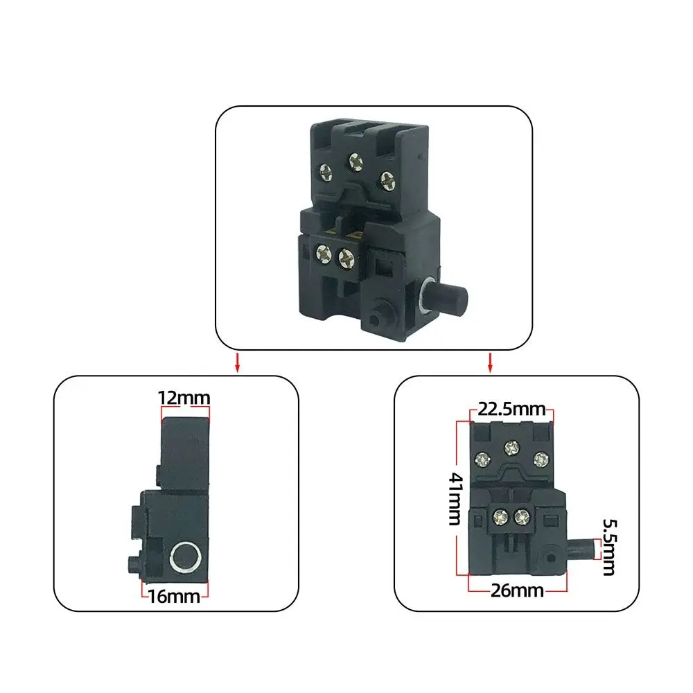 New Universal Fit Saw Machine Switch Plastic Durable Power Switch Replacement Part Aluminum Saw Switch Saw Accessories
