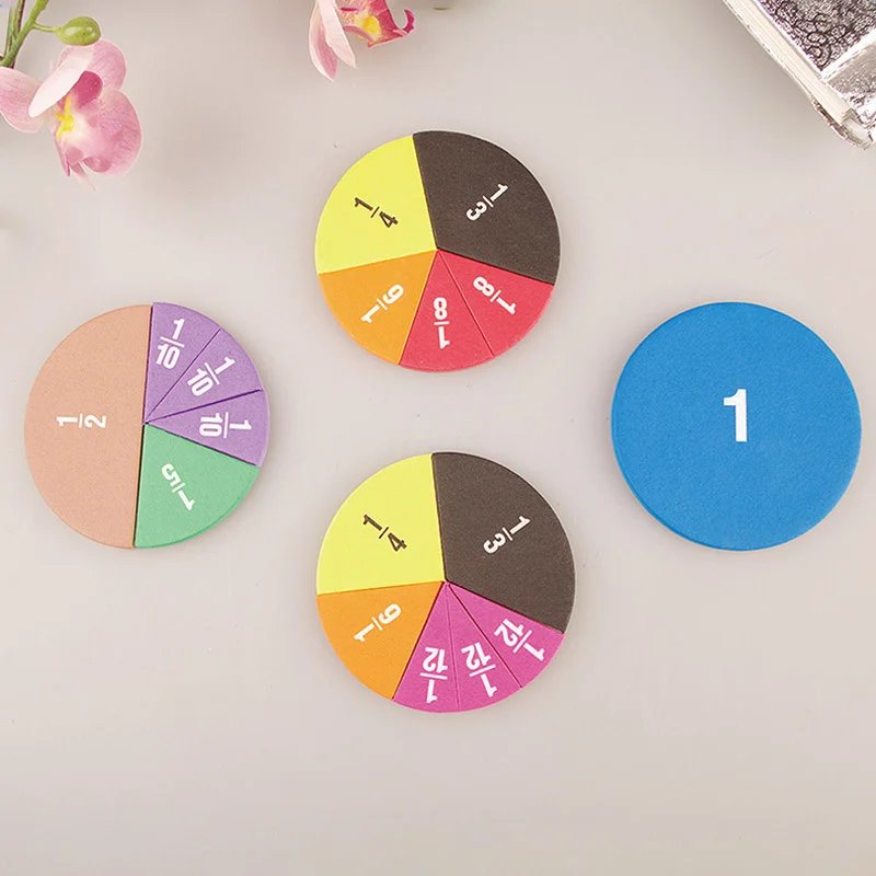 

Connecting Fraction Circles Unit Fraction Rainbow Magnet Circle Math Fraction Games Montessori Math Toy Children Kids Stationery