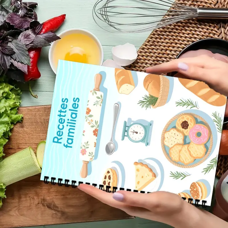 كتاب الوصفات الفرنسية الممتعة، اصنع كتاب الوصفات الخاص بك، إنها هدية مثالية للأصدقاء، مناسبة للزملاء والنساء والرجال
