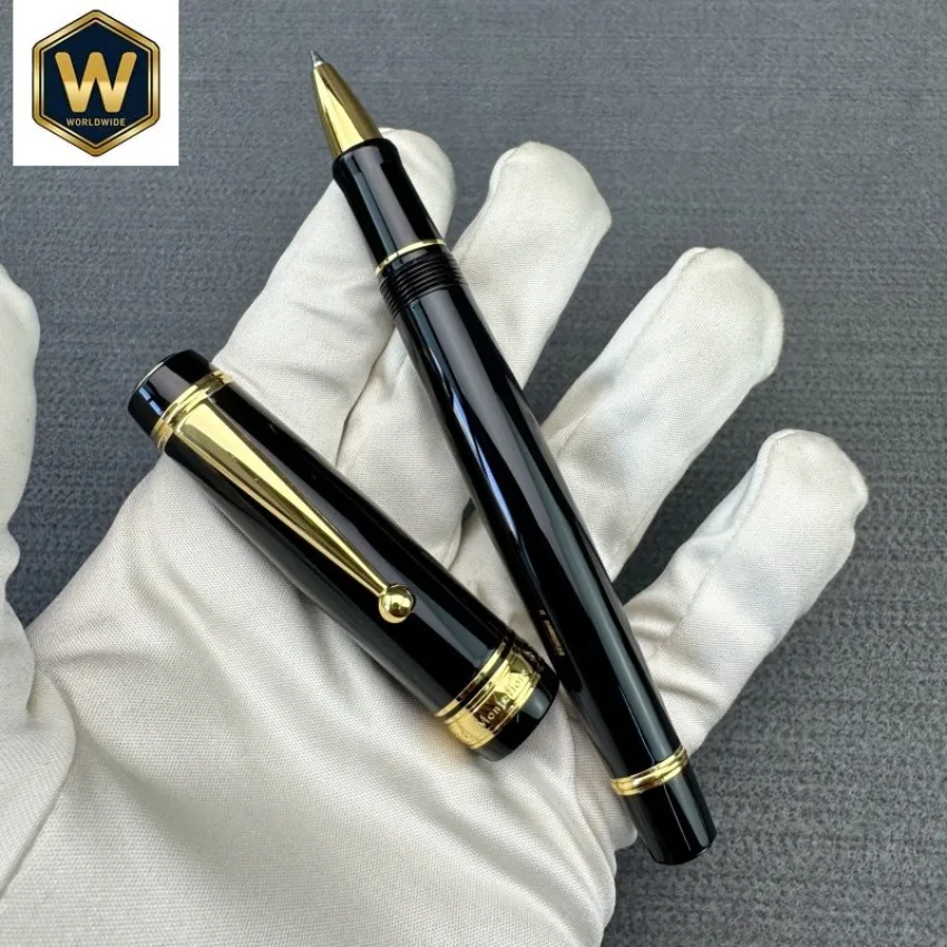 Montefiore All-Metal Bead Ball Pen - Schmidt 0.7mm Black Core, Luxury Signature Writing Pen for Business & School Stationary
