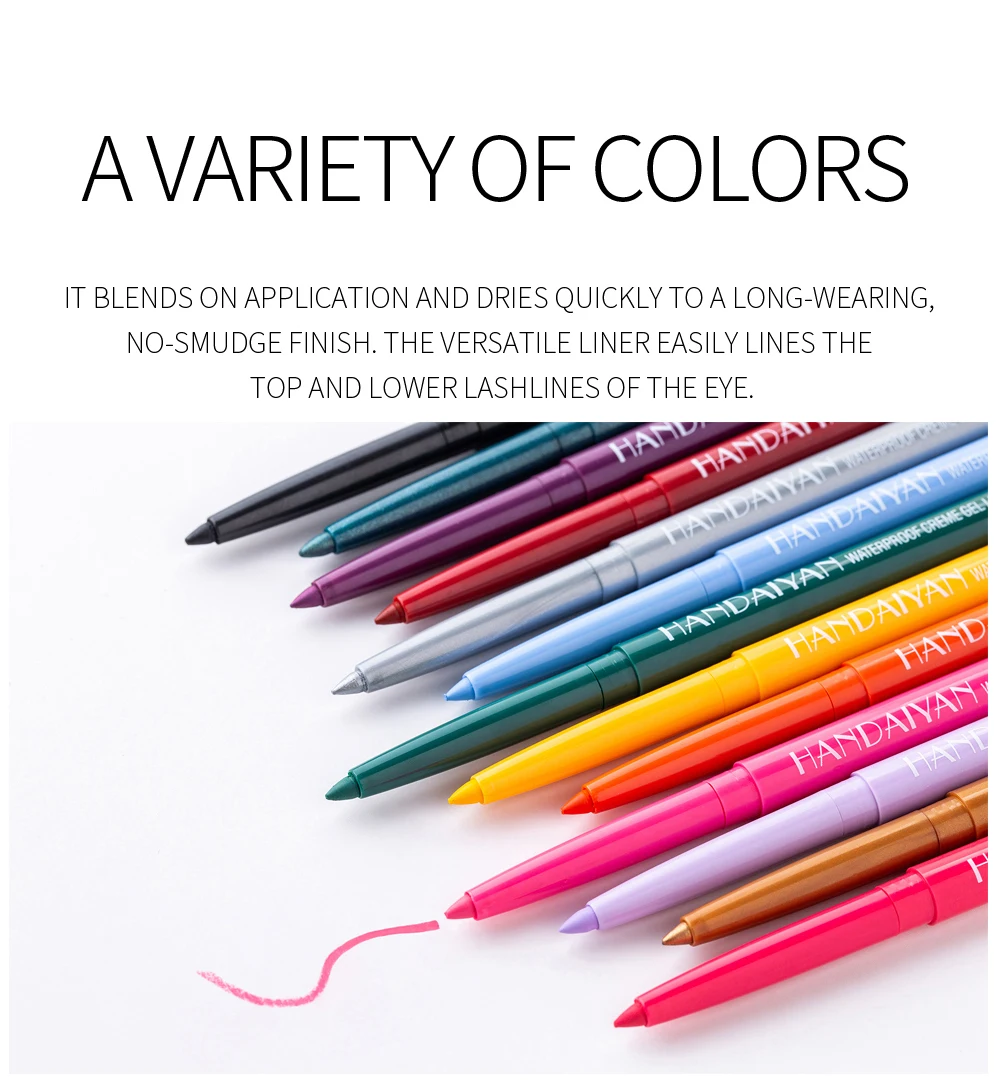 20 color pearlescent matt eyeliner gel pen can rotate eyeliner pen eye shadow