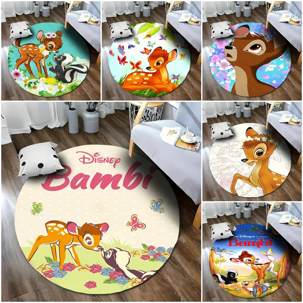 

MINISO Disney Bambi Fawn круглый ковер для декора стула для гостиной детский игровой ползающий мягкий нескользящий напольный коврик для спальни мягкий коврик