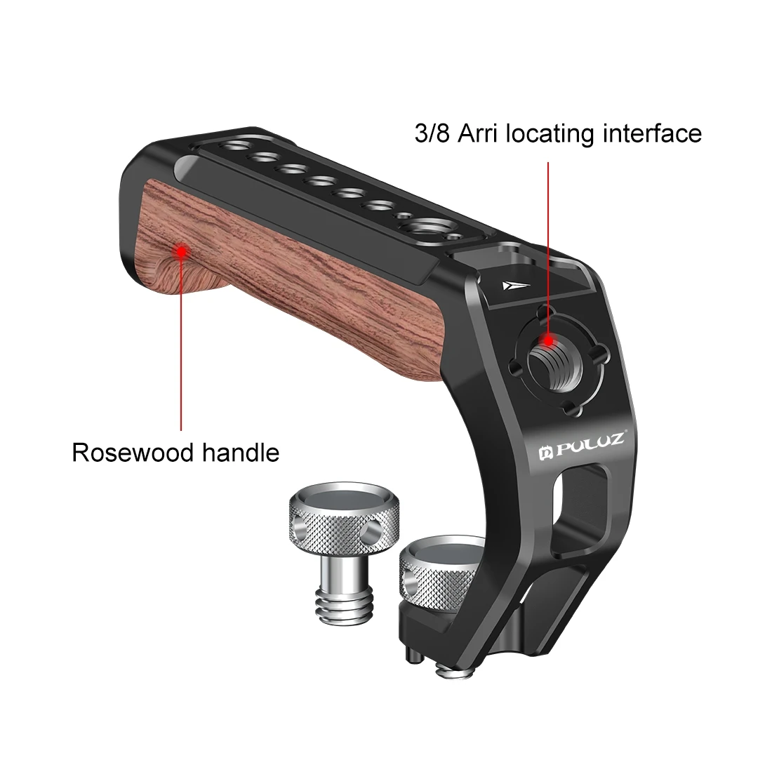 PULUZ Metall-Kamerakäfig-Stabilisator für Sony ILME-FX30 / FX3 mit NOTA-Slider, 1/4-Zoll-Schrauben, 3/8-Zoll-Erweiterungen und Arri-Positionierungslöchern – Detail 13