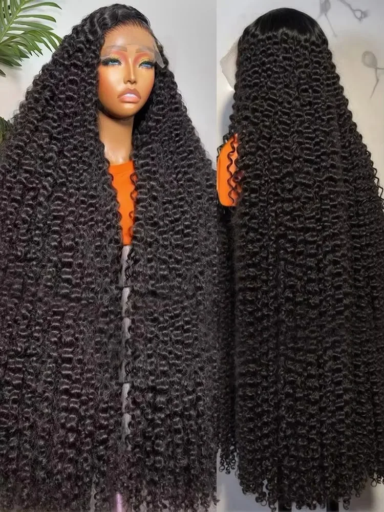 

220 Density HD 13x6 Deep Curly Wave Lace Frontal Wigs 30 34 Inch Jerry Curly Human Hair Wigs Transparent Brazilian Real Virgin Hair 13x4 Water Wave Lace Front Human Hair Wigs For Women Preplucked With Baby Hair