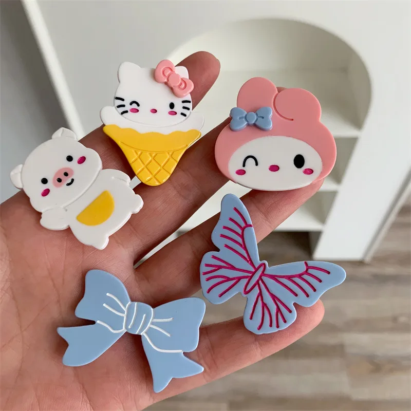 Cute and Sweet Cartoon Delicate Acetate Cat Side Clip Side Fringe Clip Hair Clip Piggy Bow Hairpin Broken Girl Hair Accessoires