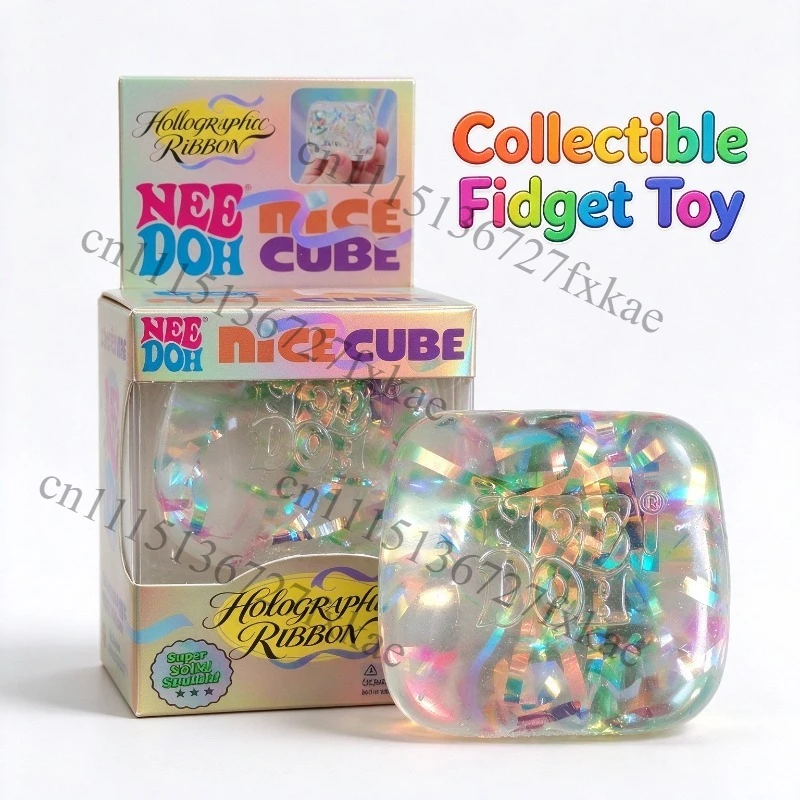 Needoh Holographic Ribbon Squeeze Sensor Knead Stretch Anxiety Relief ADHD Fidget Leisure Adult Halloween Christmas Gift