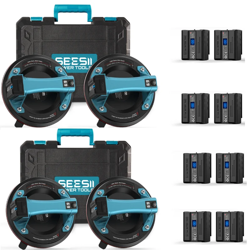 SEESII S20 Pro Electric Vacuum Suction Cups 272KG 600 LBS Digital Display Ceramic Glass 8