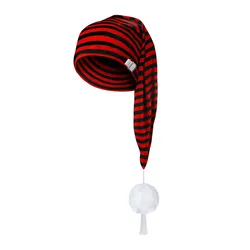 Women Men Striped Pajama Hat Adjustable Sleeping Caps With Pom Ball Xmas Hat Party Supplies Christmas Night Cap