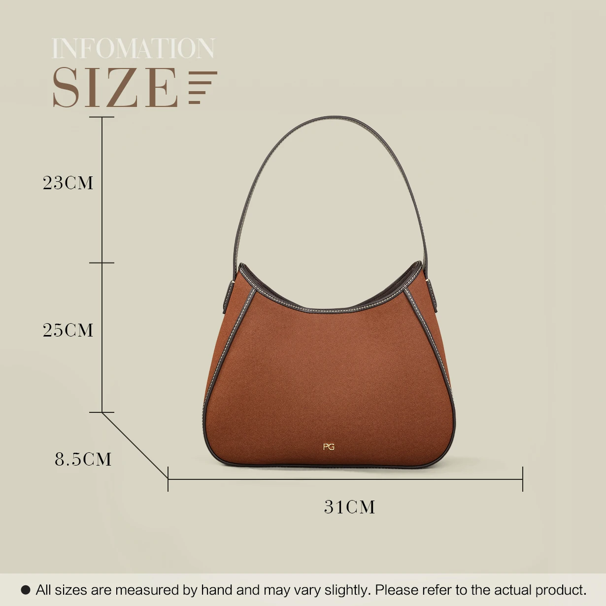 PG Lightweight 2026 Niche Luxus Designer Schultertasche Neuestes Modedesign Hochwertige Minimalistische Elegante Damenhandtasche – Detail 21