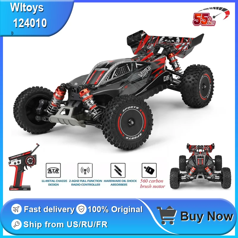 

WLtoys 124010 1/12 2.4G Remote Control Car 4WD Off-road Racing Drift Truck 55KM/H High Speed RC Cars Professional Toy Vehicle