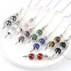 LapisLazuli Spirituality Pendulum for Divination Dowsing Fortune Telling Pendels Amethyst Pendant Natural Crystal Aventurine Gem