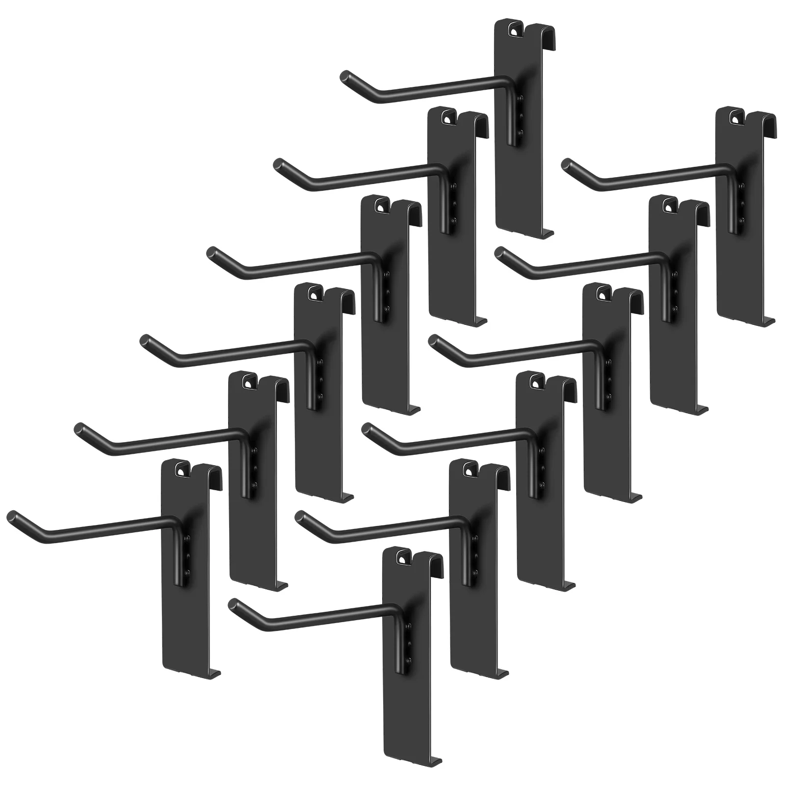 

12Pcs Grid Wall Hooks Thickened Pedal Iron Display Hooks for Retail Store Utility Hangers Wall Grid Panel Organizer