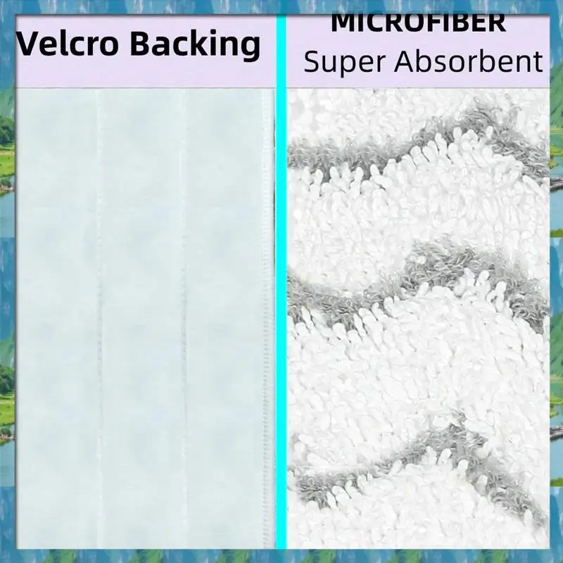 

The 6 PCS Spray Mop Refills Pads Fiber 38X12cm For Swiffer Powermop, Reusable Mop Refill Pads Replacement Head For Swiffer Power