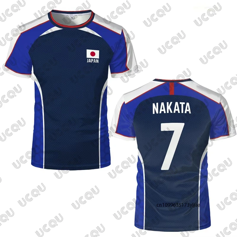 2026 Summer Anime Captain Tsubasa Japanese Flag Football Jersey T-shirt For Men Women Quick-drying Sports Tees Casual Kids Tops