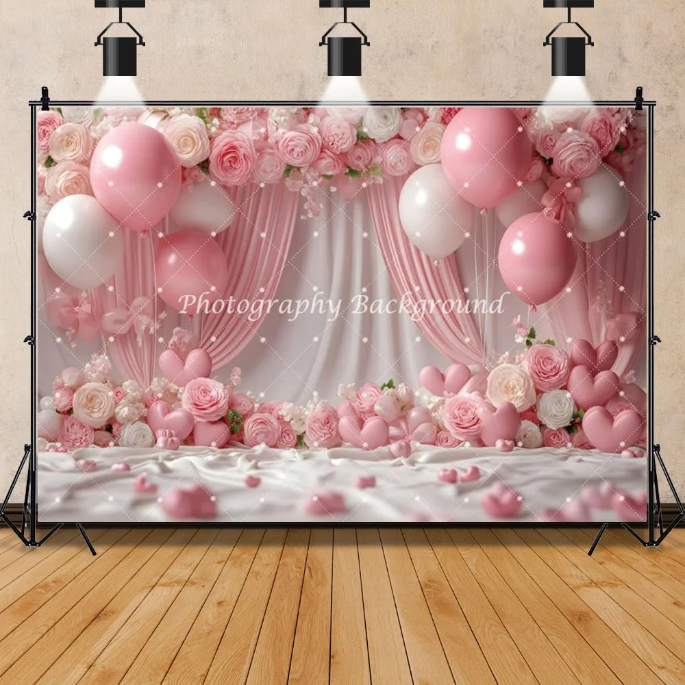 

Pink Rose Flower Theme Photo Background Wedding Bridal Shower Girl Birthday Party Decoration Photography Backdrops Photo Studio