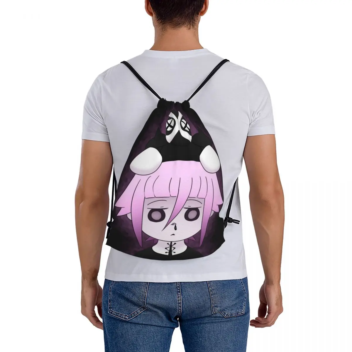 Crona e Ragnarok Soul Eater Mochilas, sacos de cordão, saco de armazenamento de bolso, mochila escolar para homens e mulheres