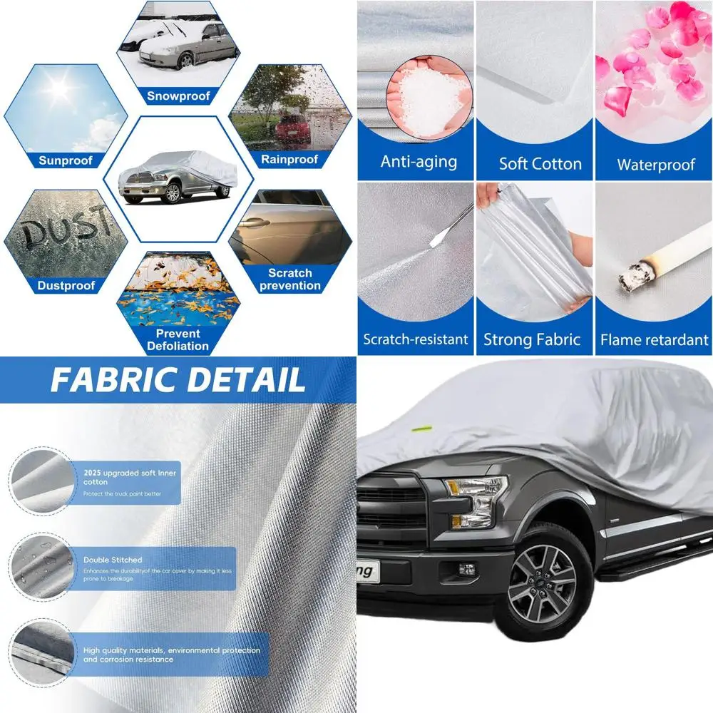 

Custom Fit Ford F150 SuperCrew 5.5ft Bed Truck Cover, Waterproof, UV & Weather Protection from 2004-2024