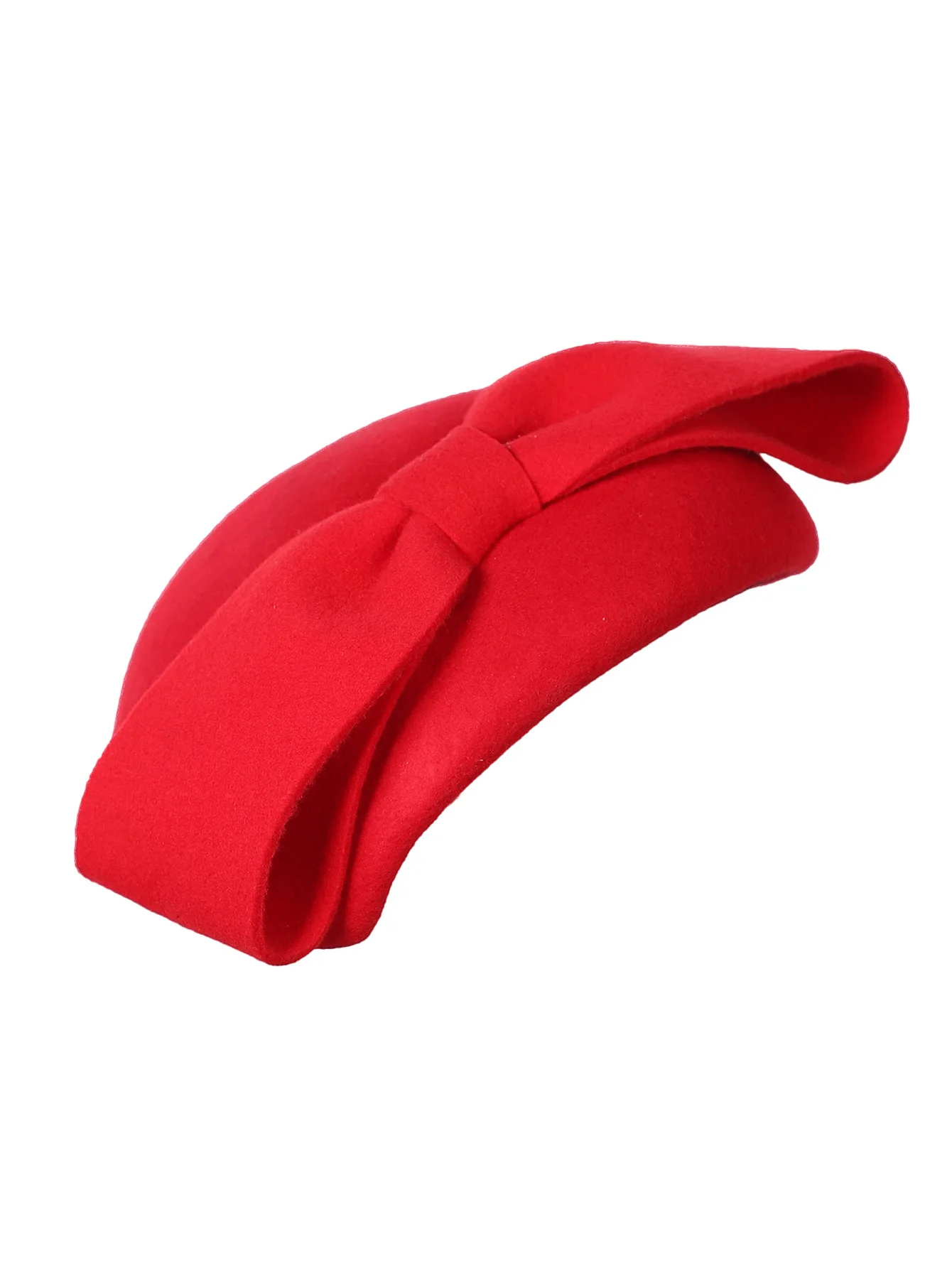 FS Wollfilz-Braut-Fascinator- und Derby-Hüte für Damen – Rote/Schwarze elegante Kirche, Kentucky Tea Party Hochzeit Pillbox Cap – Detail 14