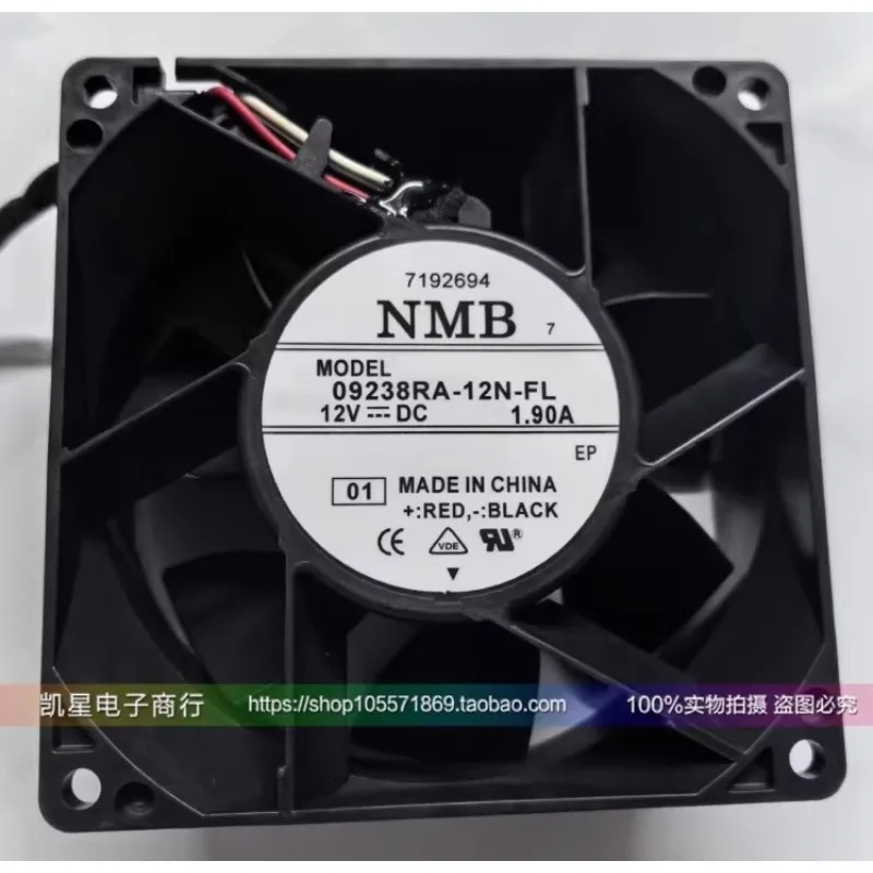 Fan for NMB 09238RA-12N-FL 9038 12V 1.9A 12V 3 Wire Cooling Fan 92 * 92 * 38MM