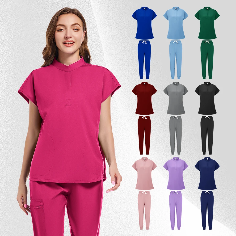 

Multilcolors Hospital Medical Scrub Suits Uniform Women Scrubs Set Beauty Work Clothes Nurse Accessories Dental Surgery Suit